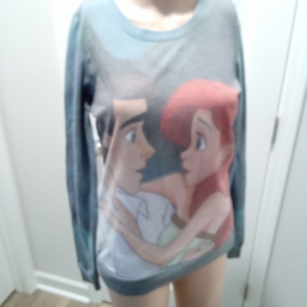 Hot Topic 2015- Official Disney Junior's Size XS The Little Mermaid Sweatshirt